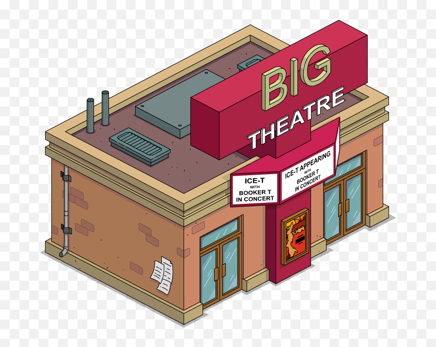 Theatre Clipart Theater Building - Simpsons Smilin Joe Simpsons Tapped Out Big T Theatre Emoji,Theatre Clipart