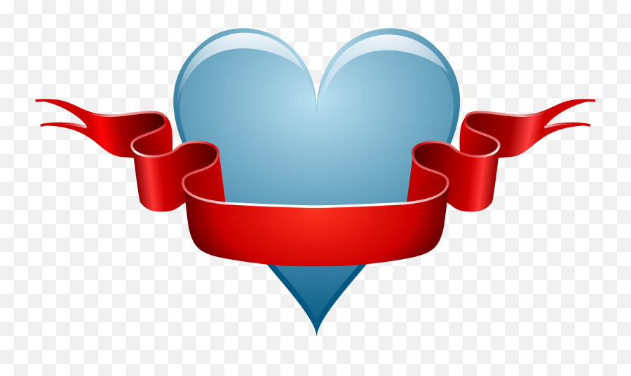 Clipart Love Ribbon - Ribbon Design With Heart Emoji,I Love You Clipart