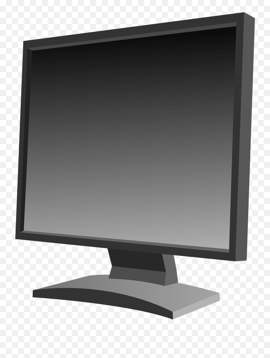 Lcd Monitor Clipart - Computer Monitor Black Screen Png Emoji,Transparent Display