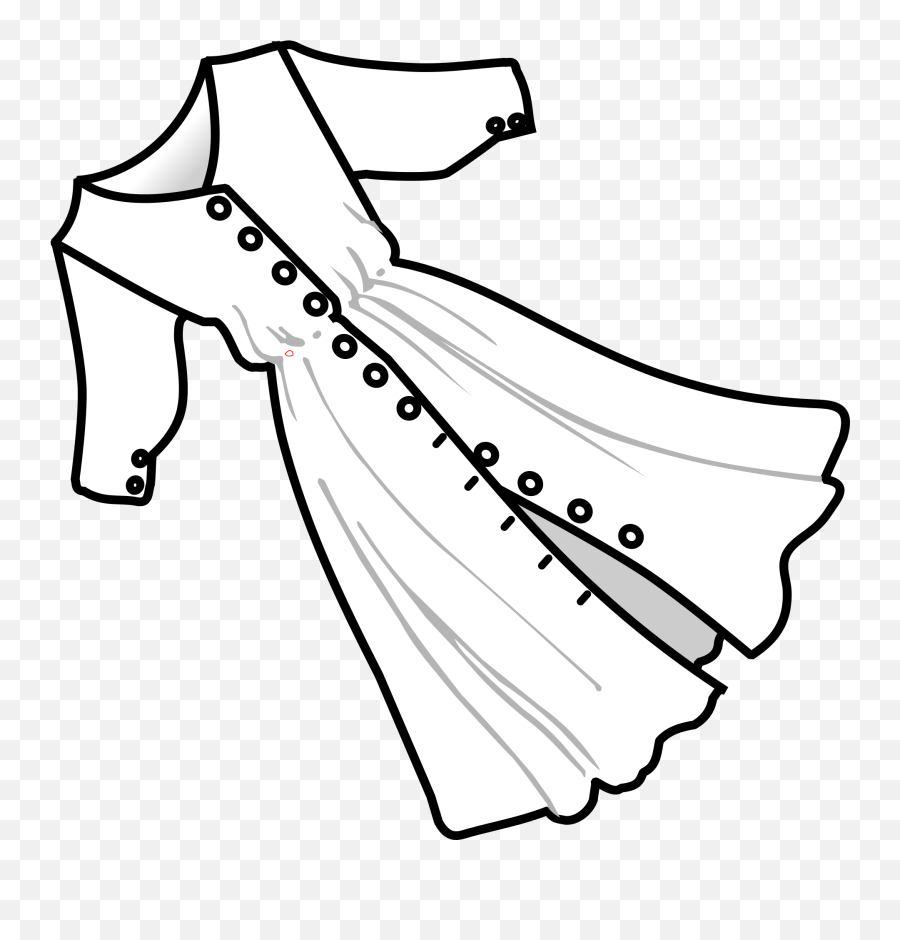 Sketch Of Woman Dress On A White Background Free Image Download - Clothes Clipart Black And White Emoji,Transparent Clothes