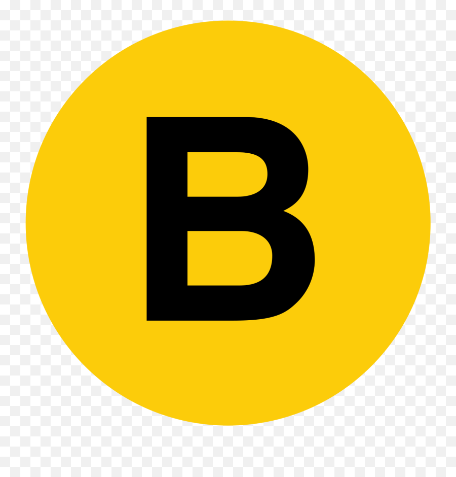 Yellow B Logo - Vertical Emoji,B Logo