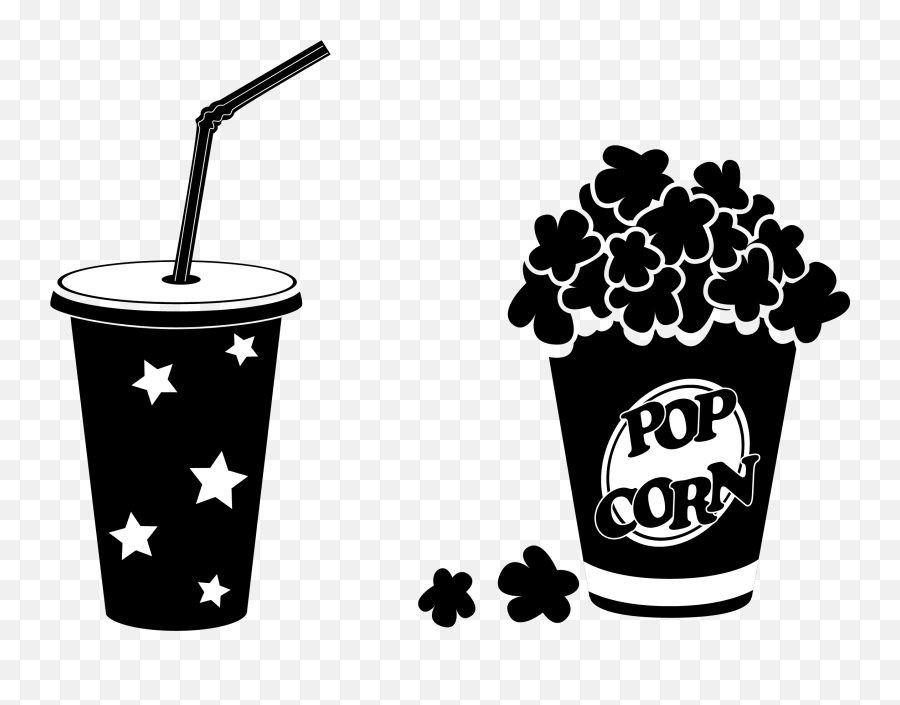 Coke Vector Popcorn - Pop Corn Vector Png Emoji,Popcorn Clipart Black And White