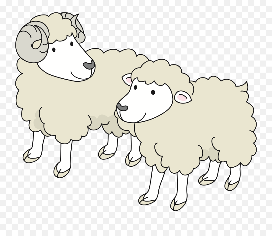 Download Big Image - Sheep And The Goats Clipart Emoji,Clipart Sheep