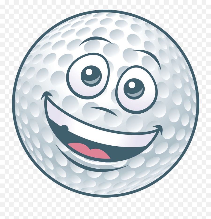 Happy Golf Ball Png Transparent - Clipart World Emoji,Golf Ball Transparent Background