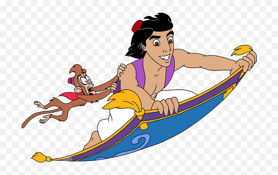 Genie - Aladdin On Flying Carpet Emoji,Lamp Clipart