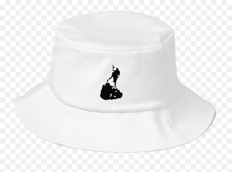 Block Island Black Logo Old School Bucket Hat Emoji,Fishing Logo Hats