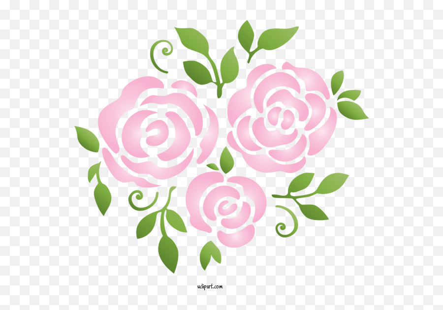 Flowers Pink Flower Pattern For Rose - Rose Clipart Flowers Emoji,Pink Flower Transparent