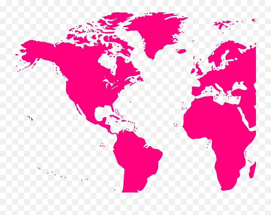Pink World Map Svg Vector Pink World Map Clip Art - Svg Clipart Emoji,World Map Transparent
