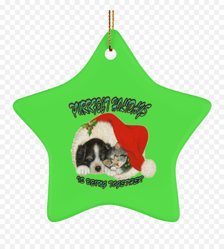 Cat Christmas Ornaments Dog And Santa Hat Tree - Dog And Cat Emoji,Transparent Christmas Ornaments