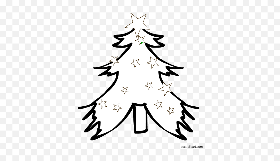 Images Of Elegant Christmas Ornament Clip Art Black And White - New Year Tree Emoji,Christmas Tree Clipart Black And White
