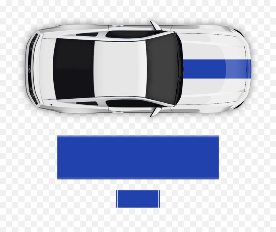 Boss 302 Style Racing Stripes Set For Ford Mustang 2012 - 2014 Emoji,Car Top View Png