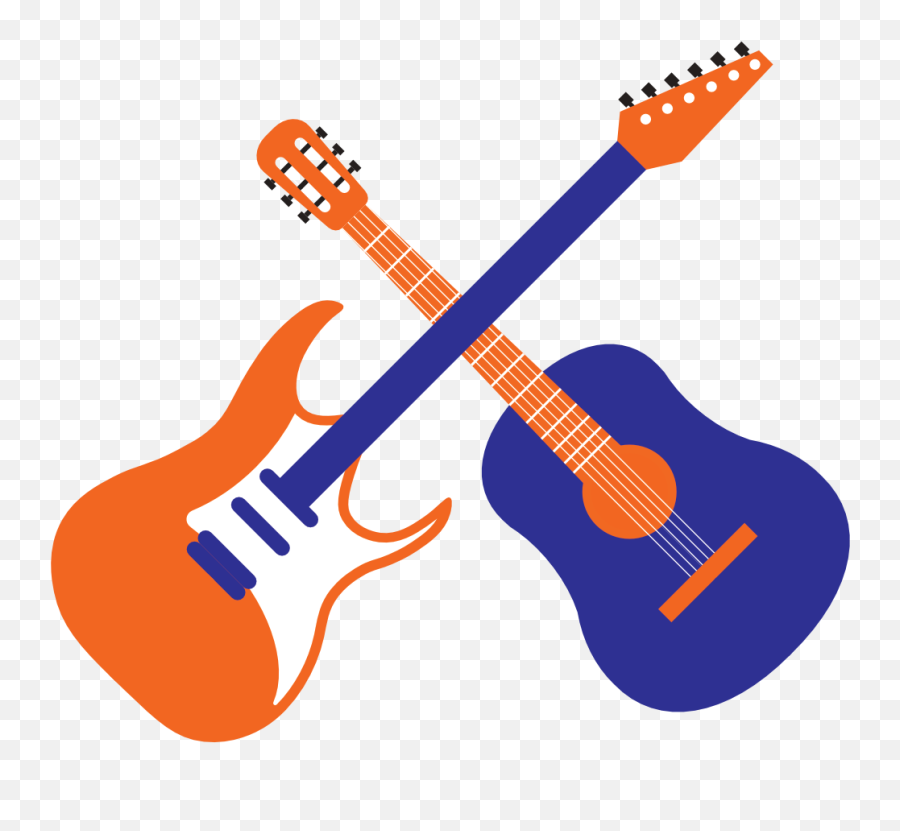 Guitar Lessons At Ultimate School Of Music - Acoustic And Electric Guitar In Logo Emoji,Guitar Logo