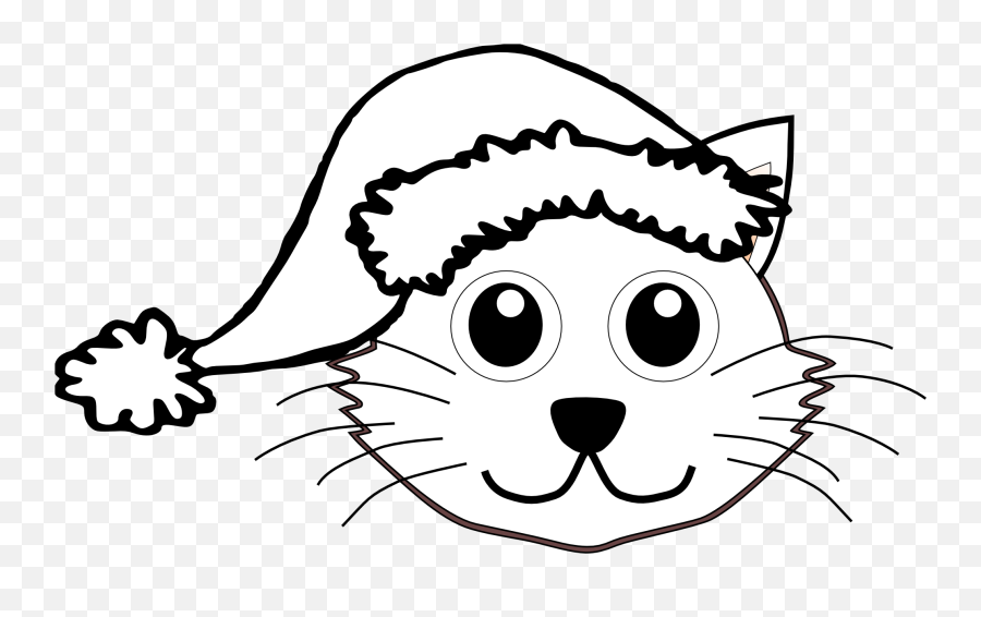 Library Of Cat With Santa Hat Clip Stock Png Files - Easy Cat Drawings For Christmas Emoji,Santa Hat Transparent