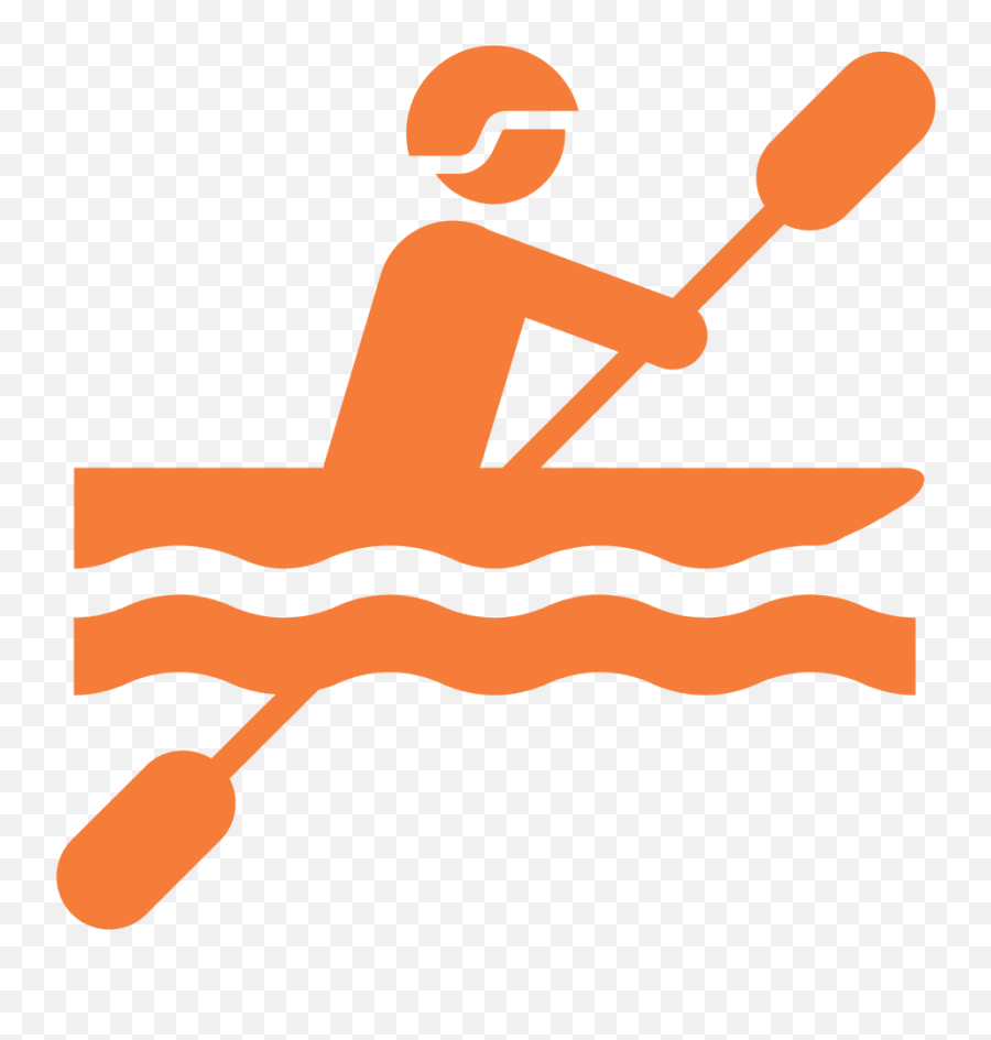 Orange Logo - Canoe Clipart Black Transparent Transparent Kayaking Icon Emoji,Canoe Clipart