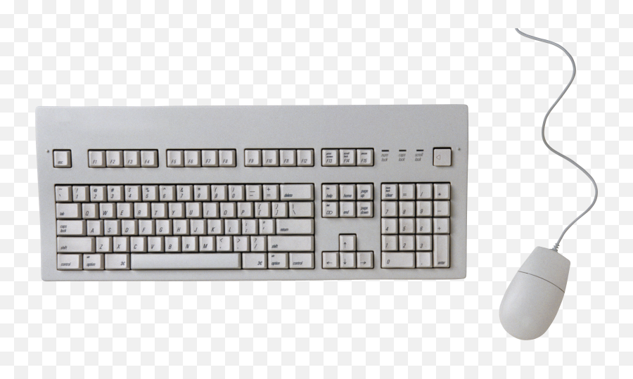 White Keyboard Png Image - Old Keyboard And Mouse Png Emoji,Keyboard Clipart