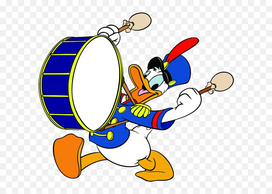Download Donald Duck Band Clipart - Cartoon Mickey Mouse Marching Band Emoji,Band Clipart