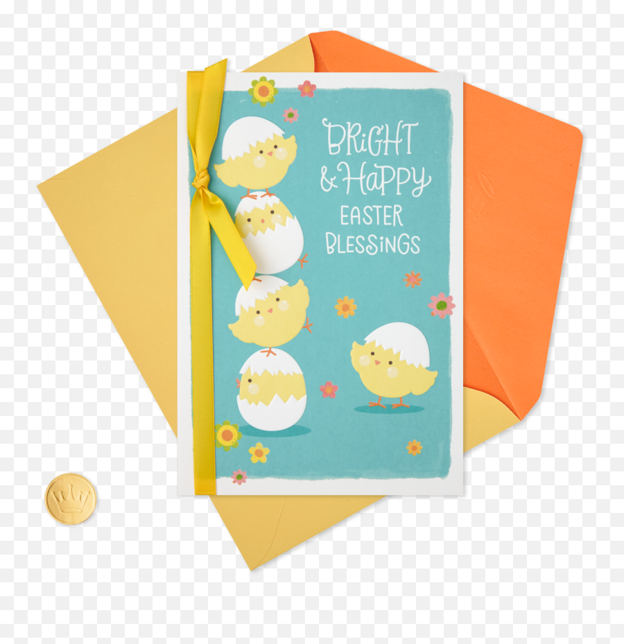 Baby Chicks Religious Easter Card - Easter Card Clipart Emoji,Religious Easter Clipart