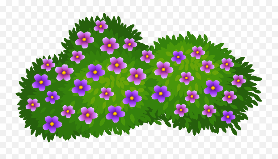 Free Flower Bush Png Download Free - Flower Bush Clipart Emoji,Bushes Png