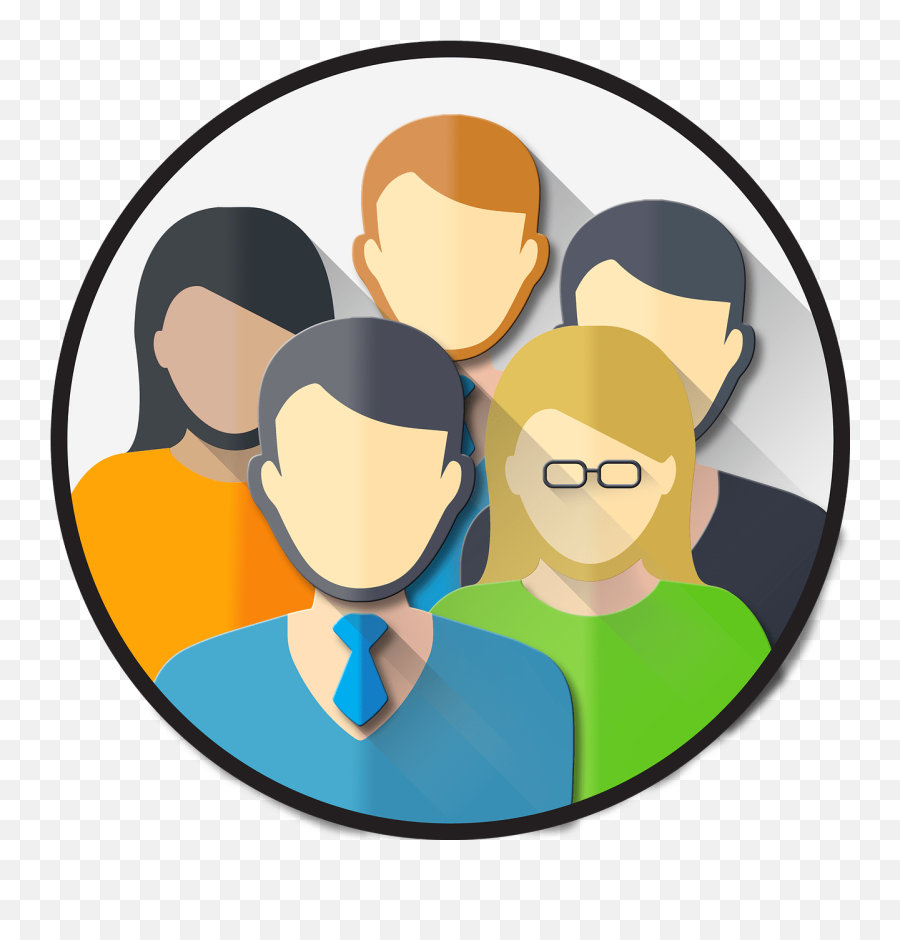 Illustration Of A Group Of People - User Account Clipart Business User Emoji,Group Of People Clipart