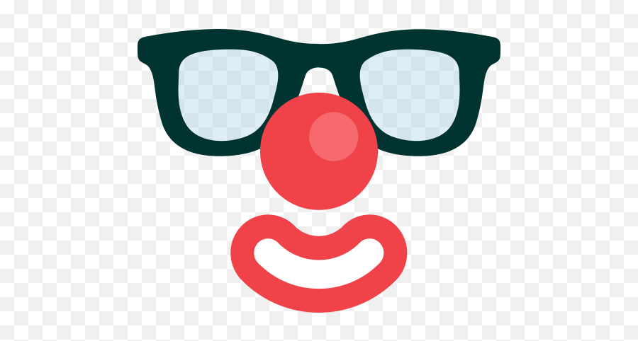 Clown Glasses Mask Avatar Face - Clown Makeup Sticker Emoji,Clown Face Png
