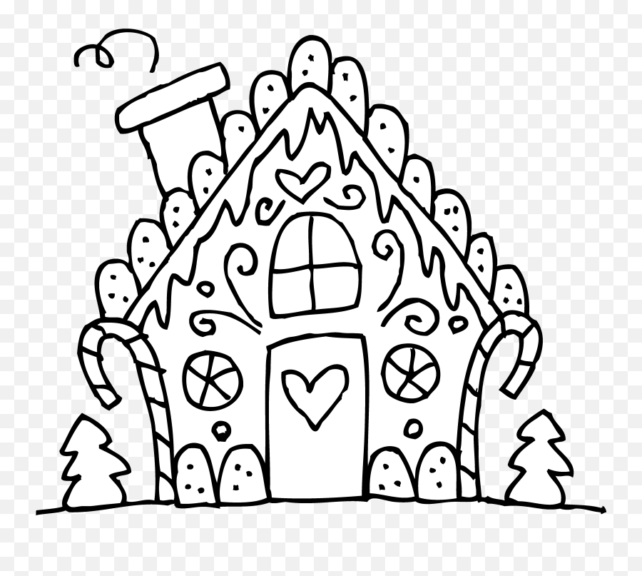 Library Of Ginger Bread Vector Library Download Black And - Christmas Coloring Pages Printable Gingerbread House Emoji,Bread Clipart