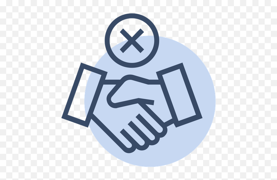 Free Avoid Handshake Icon Of Line Style - Clipart Shaking Hands Cartoon Emoji,Handshake Png