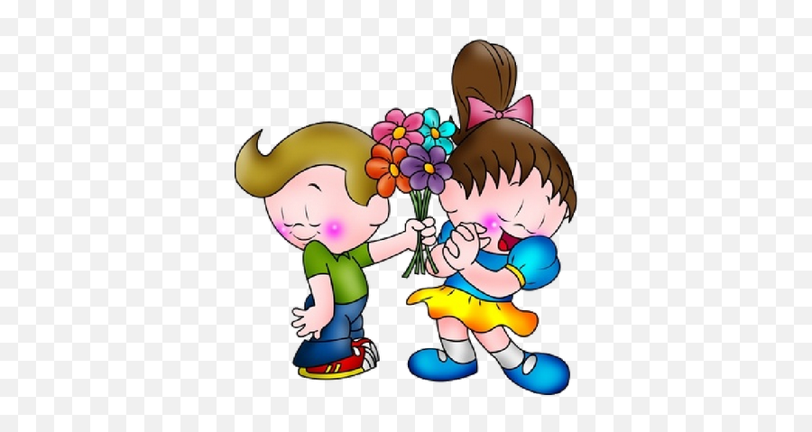 Cute Children Clipart - Amor Niño Animado Emoji,Children Clipart