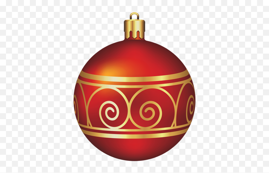 Gold Transparent Png Image - Red And Gold Christmas Ball Png Emoji,Christmas Ornament Clipart