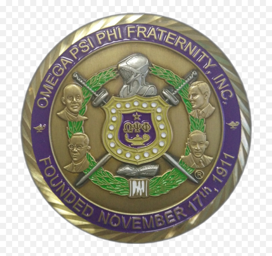 Omega Psi Phi Founders Medallion Coin Set - Solid Emoji,Omega Psi Phi Logo