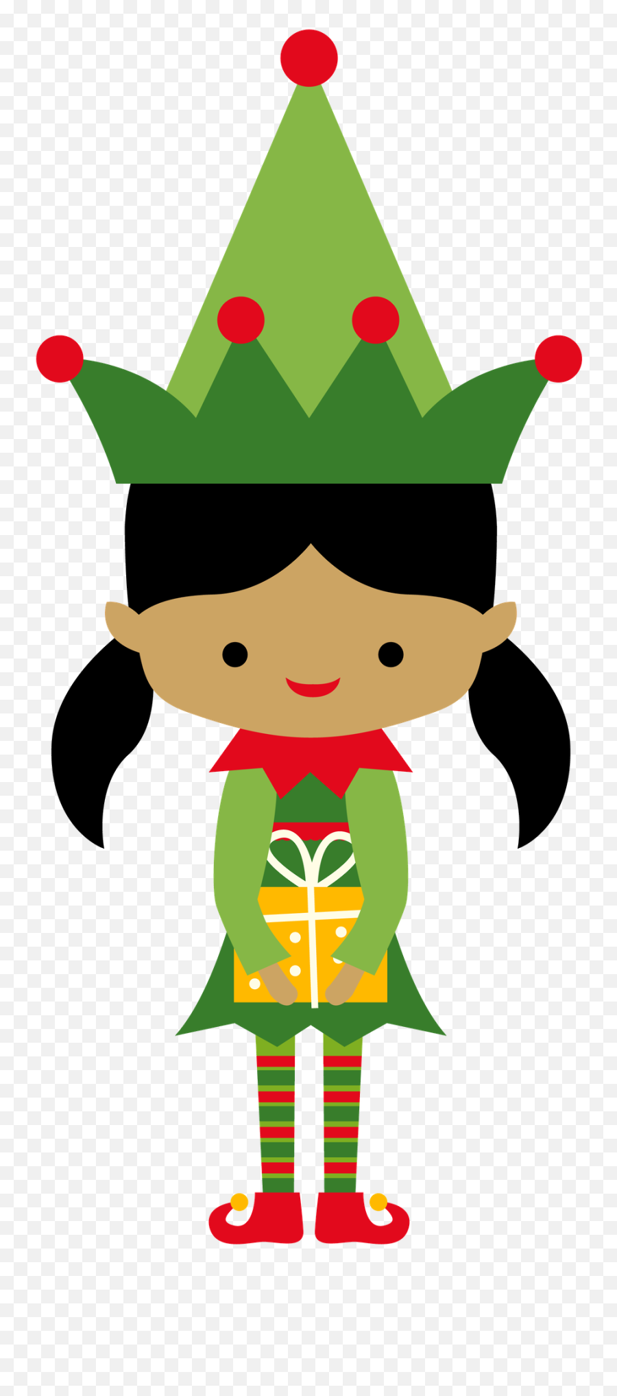 Christmas Girl Elf Clip Art - Female Christmas Elves Clipart Emoji,Elf Clipart