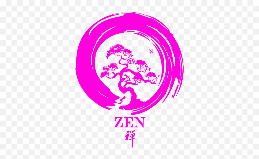 Bonsai Tree In Enso Circle Buddhist Zen Calligraphy Gift Emoji,Zen Circle Png