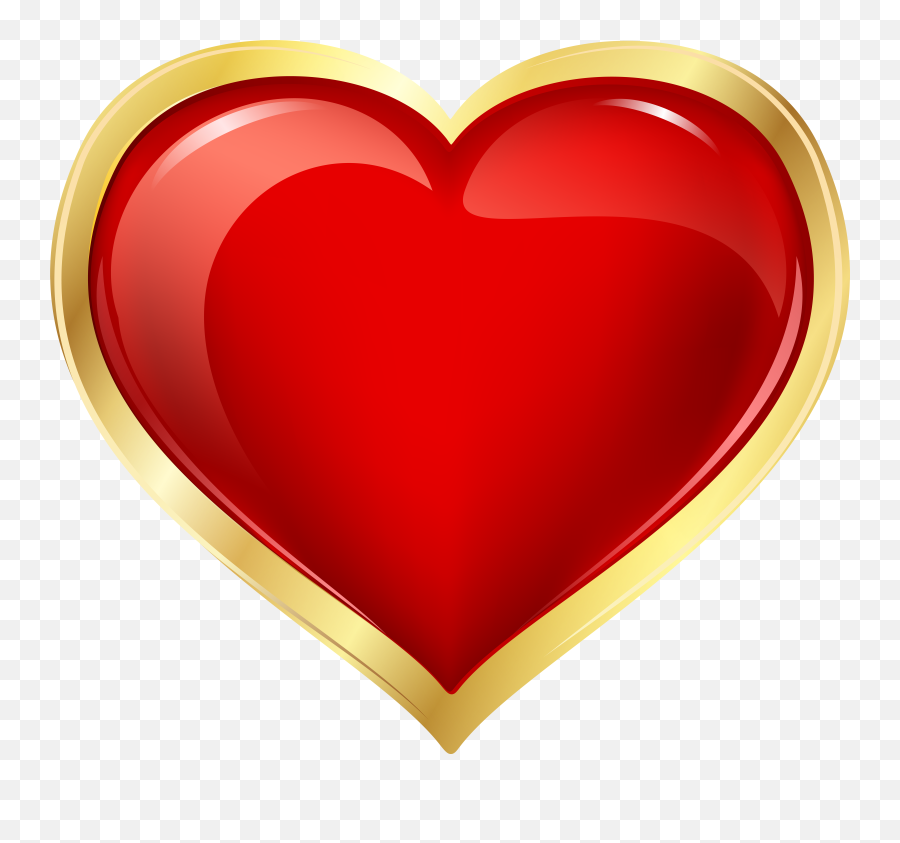 Heart Png - Red Gold Heart Png Emoji,Heart Png