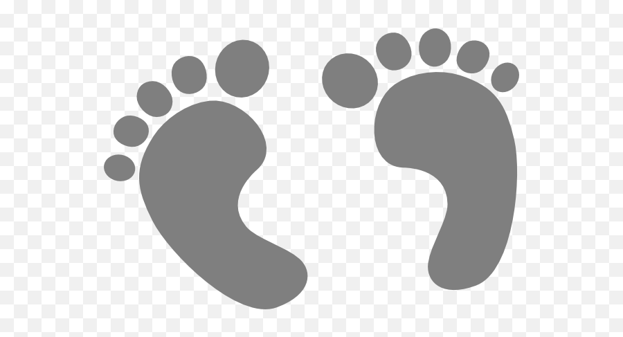 Foot Free Clip Art Baby Feet Borders - Grey Baby Feet Clipart Emoji,Foot Clipart