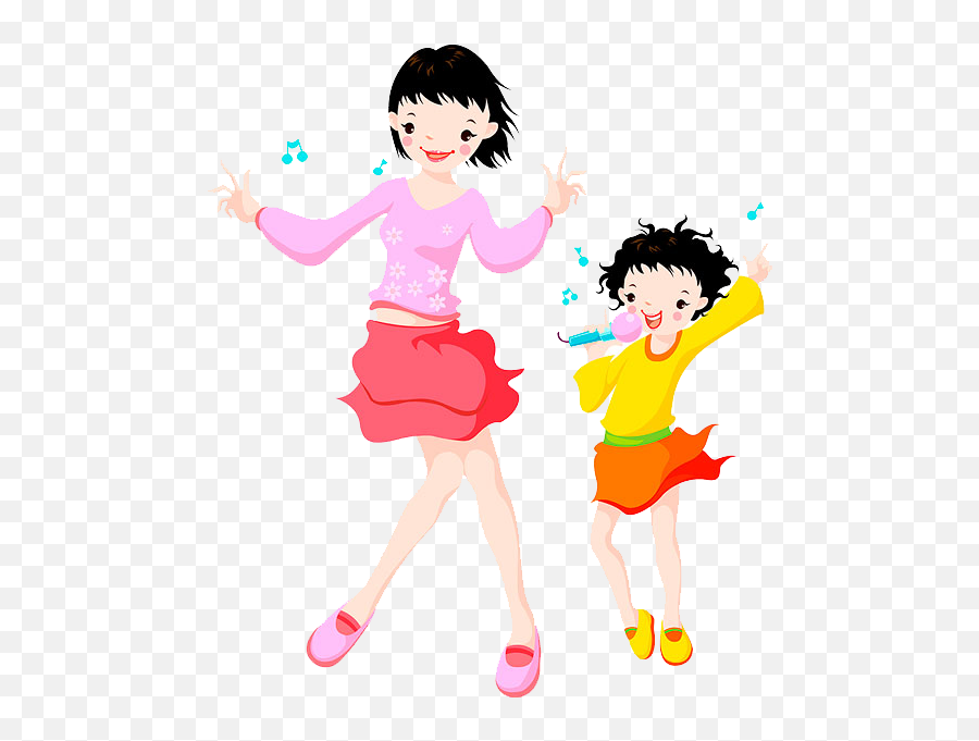 Singing Dance Illustration - Dance Clipart Full Size Emoji,Square Dance Clipart