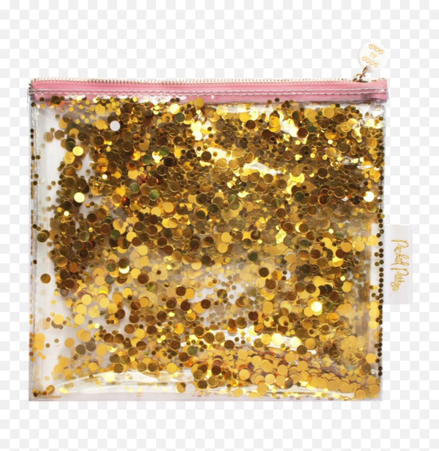 Good As Gold Everything Party Pouch - Gold Confetti Bag Emoji,Gold Confetti Png