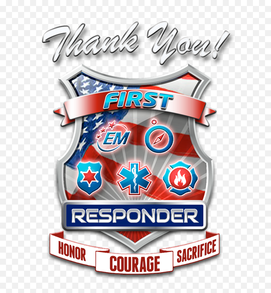 Thank You First Responder Honor Celebrate U0026 Support - Thank You First Responders Vector Emoji,Free Church Bulletin Covers Clipart