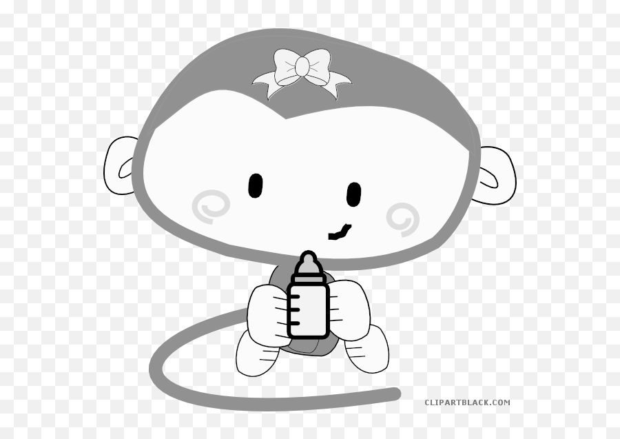 Monkey Clipart Black And White Picture 1673722 Monkey - Monkey Clipart Traspernet Emoji,Monkey Clipart Black And White