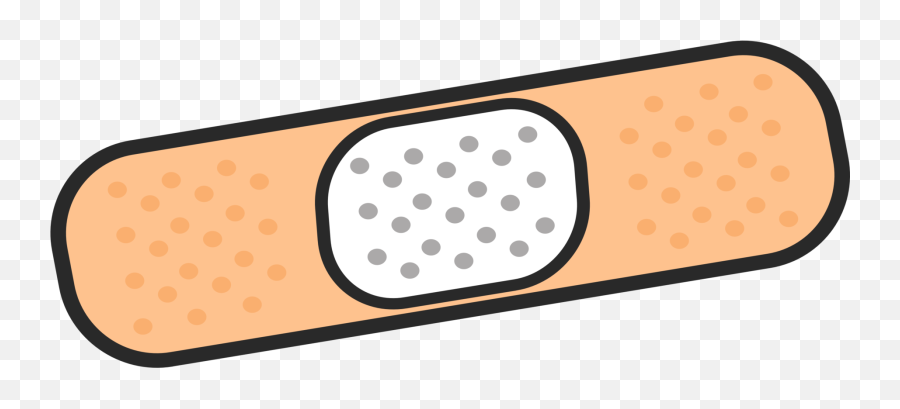 Orange Line Rectangle Png Clipart - Bandage Clip Art Emoji,Band Aid Clipart