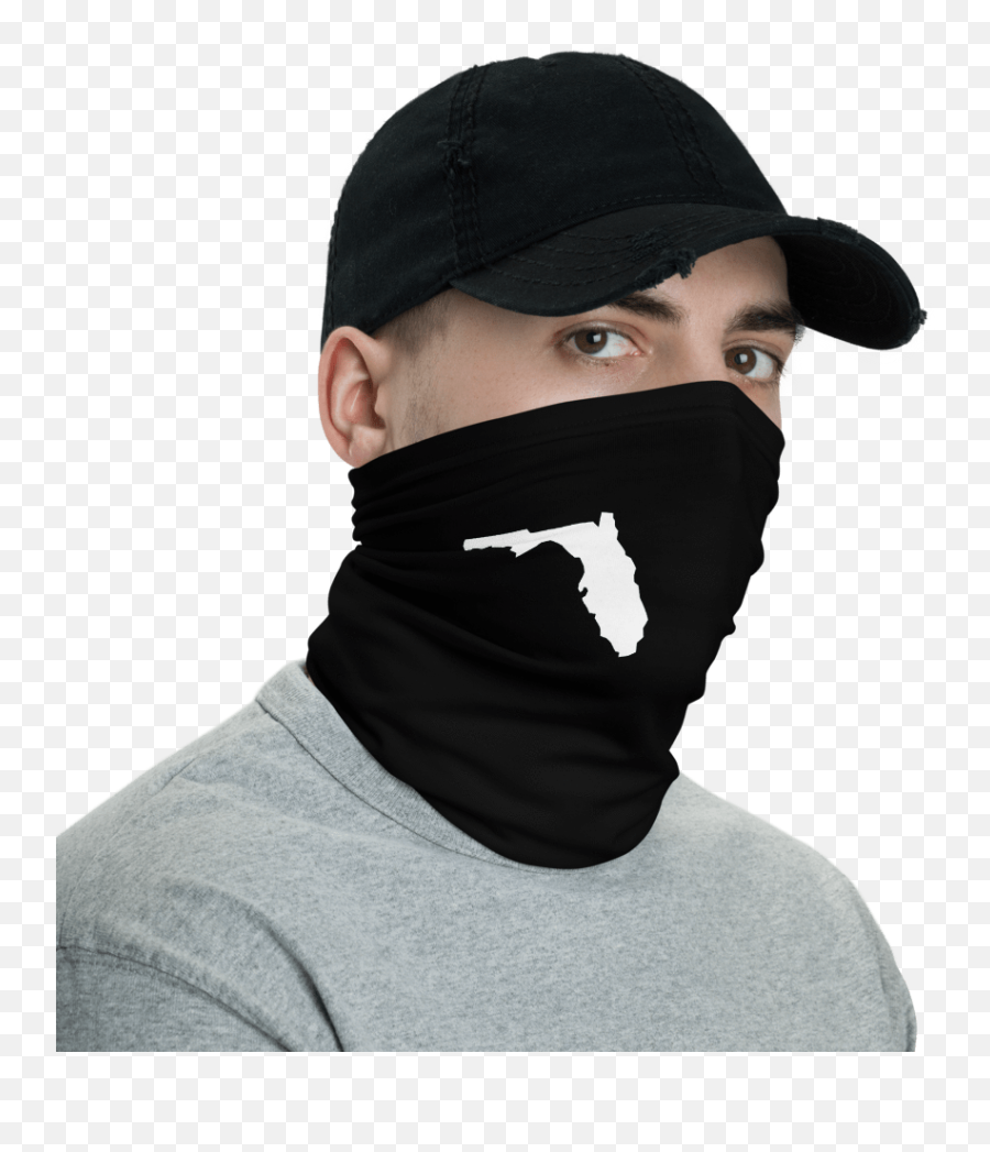 Florida Outline Neck Gaiter - Neck Gaiter Face Mask Black Emoji,Florida Outline Png
