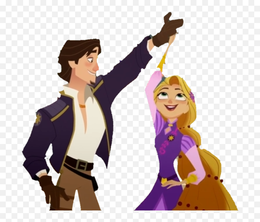 Eugene And Rapunzel Dancing Background Removed By Me Tangled - Rapunzel And Eugene Tv Series Emoji,Tangled Png