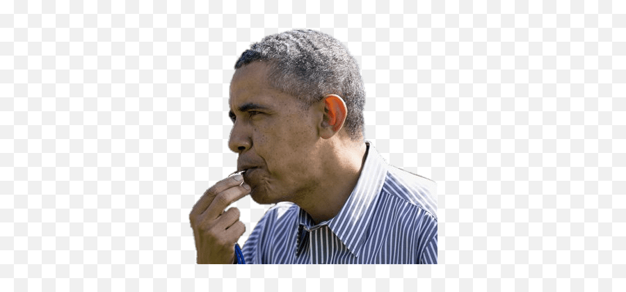 Obama Blowing Whistle Transparent Png - Sticker Peluit Emoji,Obama Transparent