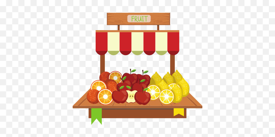 Fruits And Vegetable Market - Fruit Market Vector Emoji,Market Clipart