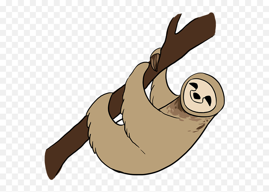 How To Draw Sloth Clipart - Sloth Drawing Emoji,Sloth Clipart