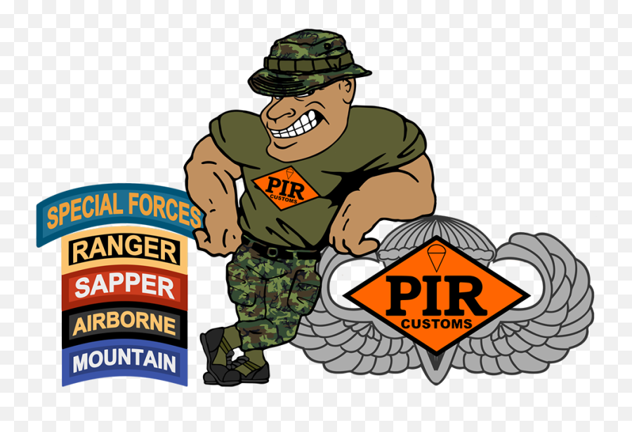 Military Action Figures - Language Emoji,Army Ranger Logo