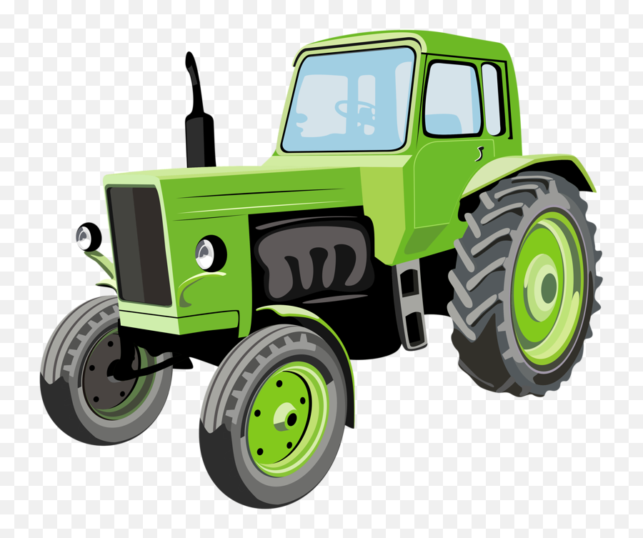 Download Green Deere John Agriculture - Tractor Cartoon Emoji,Tractor Clipart