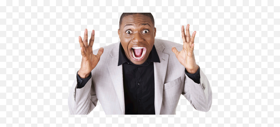 Black People Looking Shocked - Black Man Transparent Full Surprised Black Man Png Emoji,People Looking Png