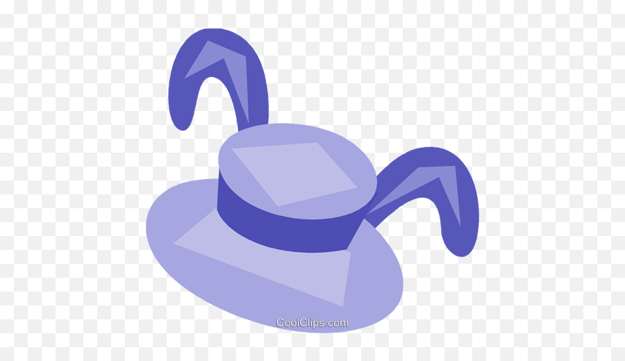 Easter Bunny Royalty Free Vector Clip Art Illustration - Easter Hat Clip Art Emoji,Resurrection Clipart