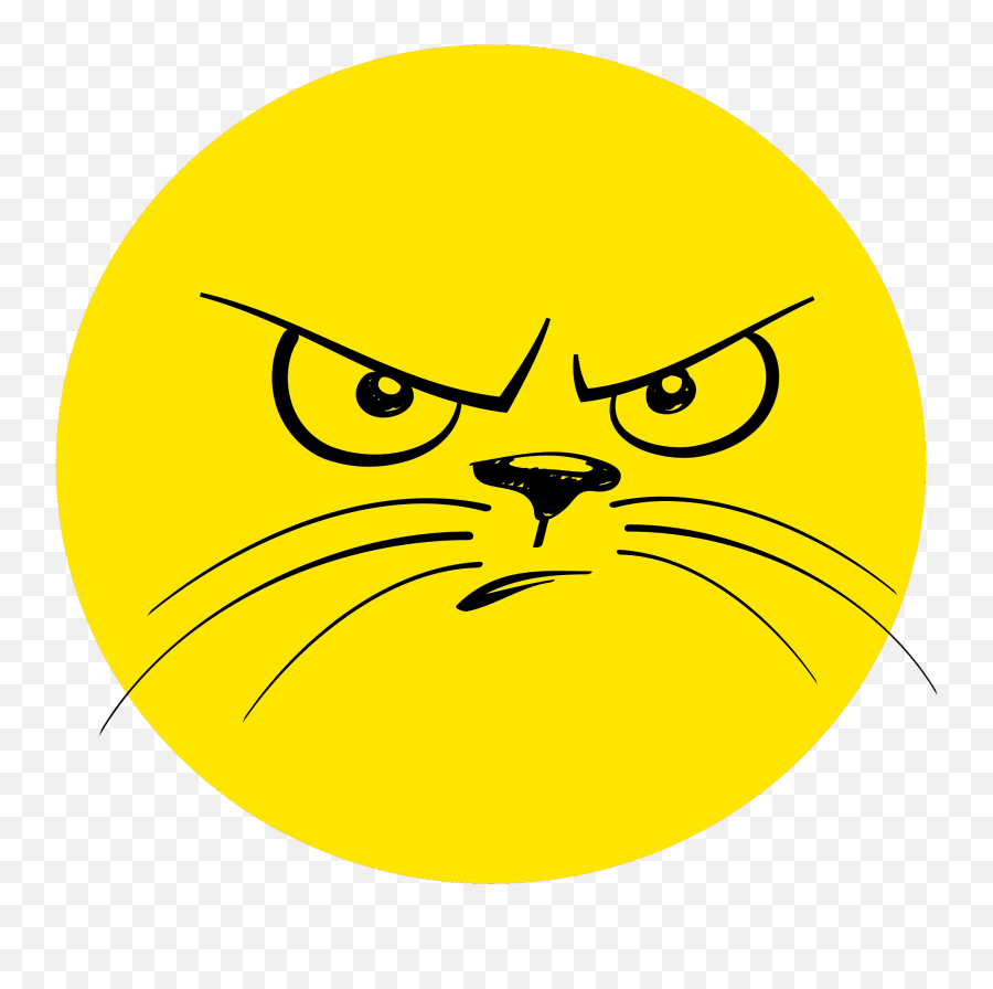 Angry Cat Smiley Clipart Emoji,Angry Cat Png