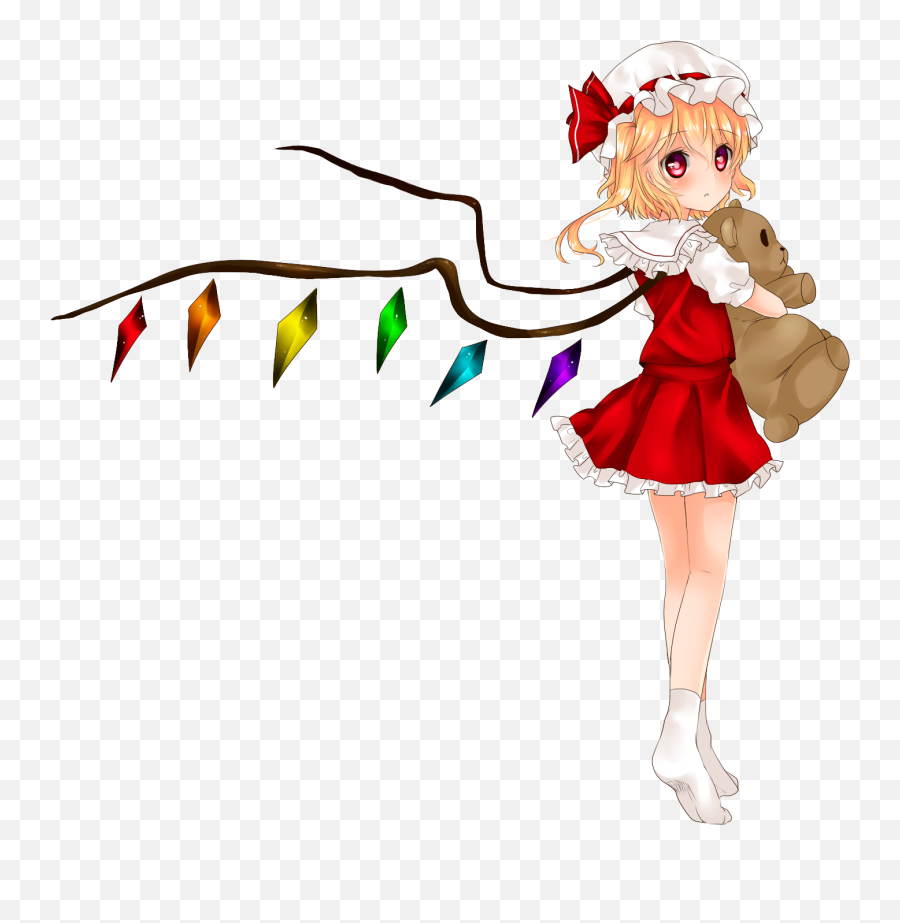 Flandre Scarlet Touhou Drawn By Koyashaka Danbooru Emoji,Shaka Clipart