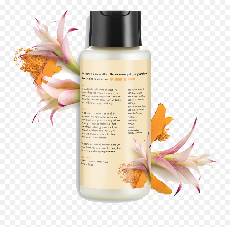 Sulfate - Free Turmeric Shampoo Love Beauty And Planet Emoji,Tonka Logo